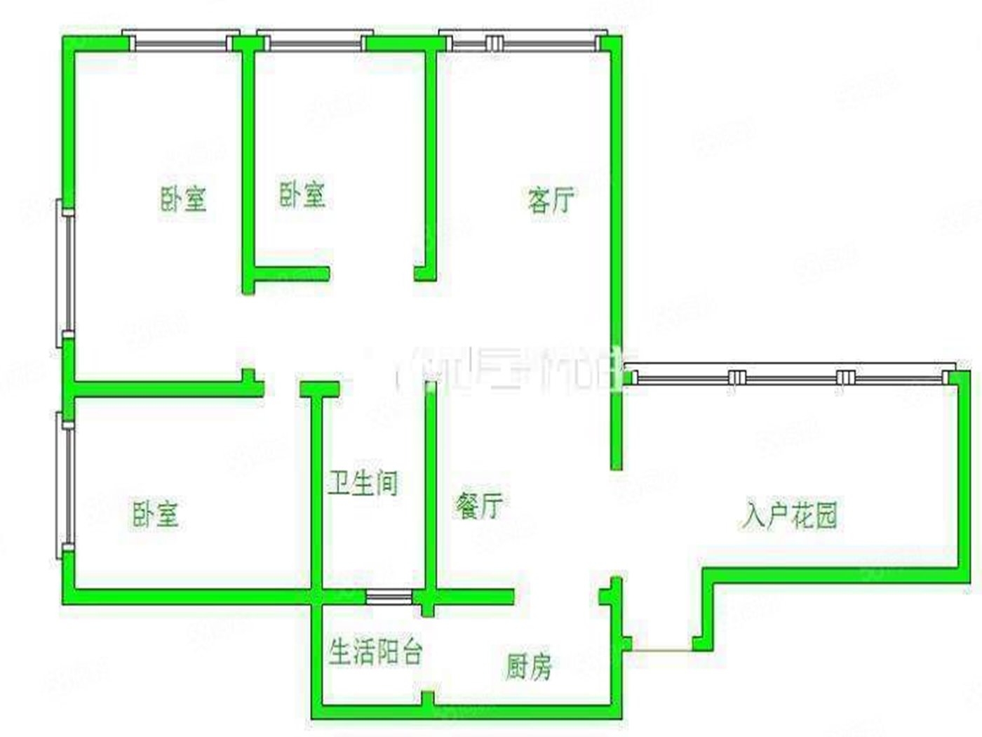 绵阳高水片区 虹高小区五房90万 绵阳二手房