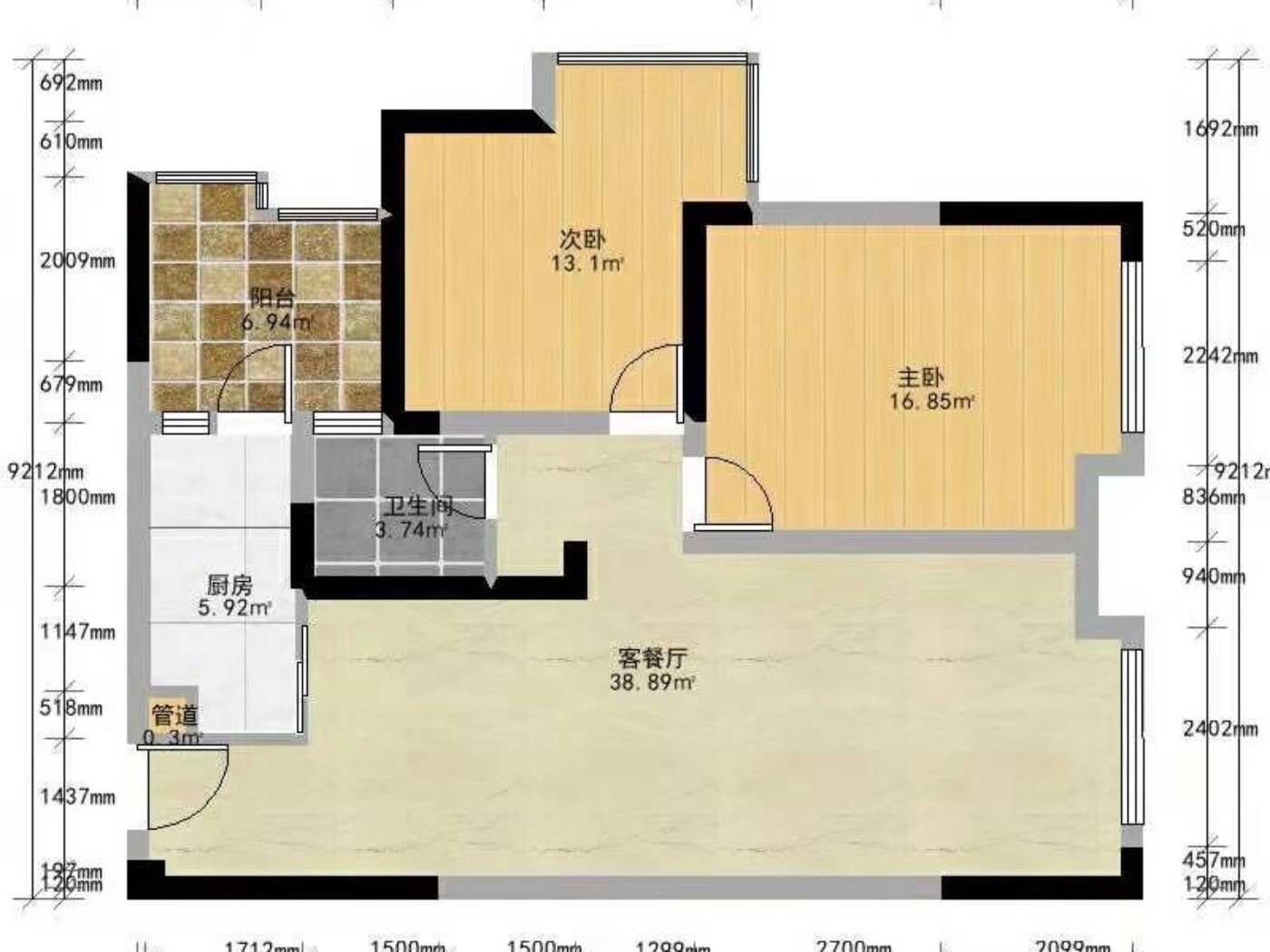 绵阳御营坝片区 富临阳光小区两房65万 绵阳二手房