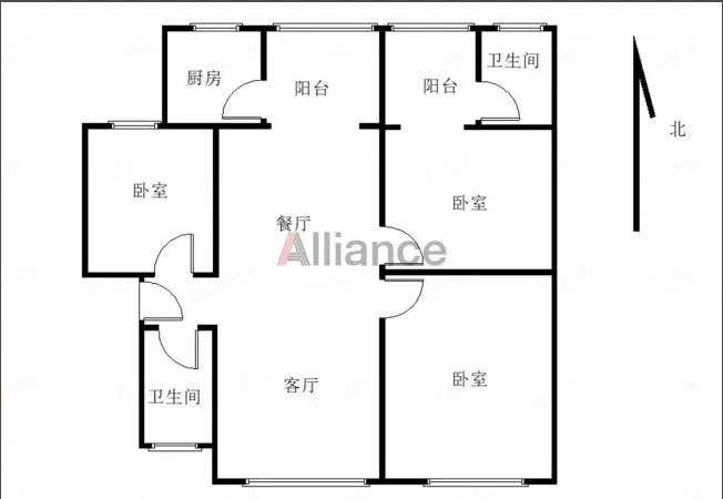 绵阳安州一区 新城花园1期三房56万 绵阳二手房