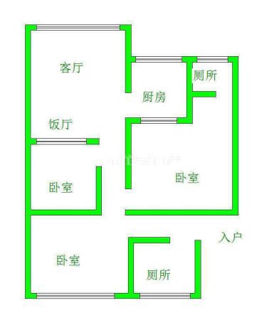 绵阳高新区 富安新居3房61.8万 绵阳二手房