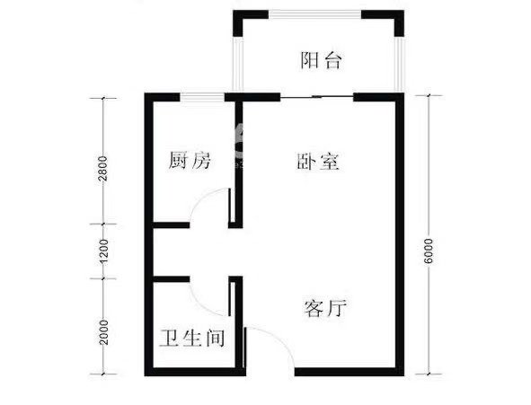 绵阳三台区老城区阳光景苑1房42.68平米35万 绵阳二手房
