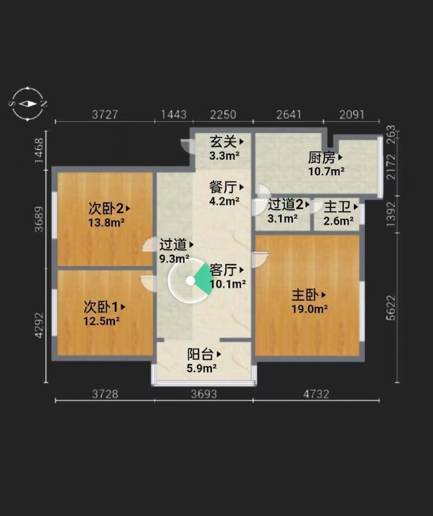 绵阳涪城区 花园碧云居3房1600元/月 绵阳租房