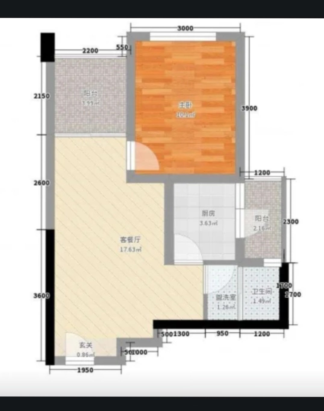 绵阳涪城区 富临大都会1房1500元/月 绵阳租房