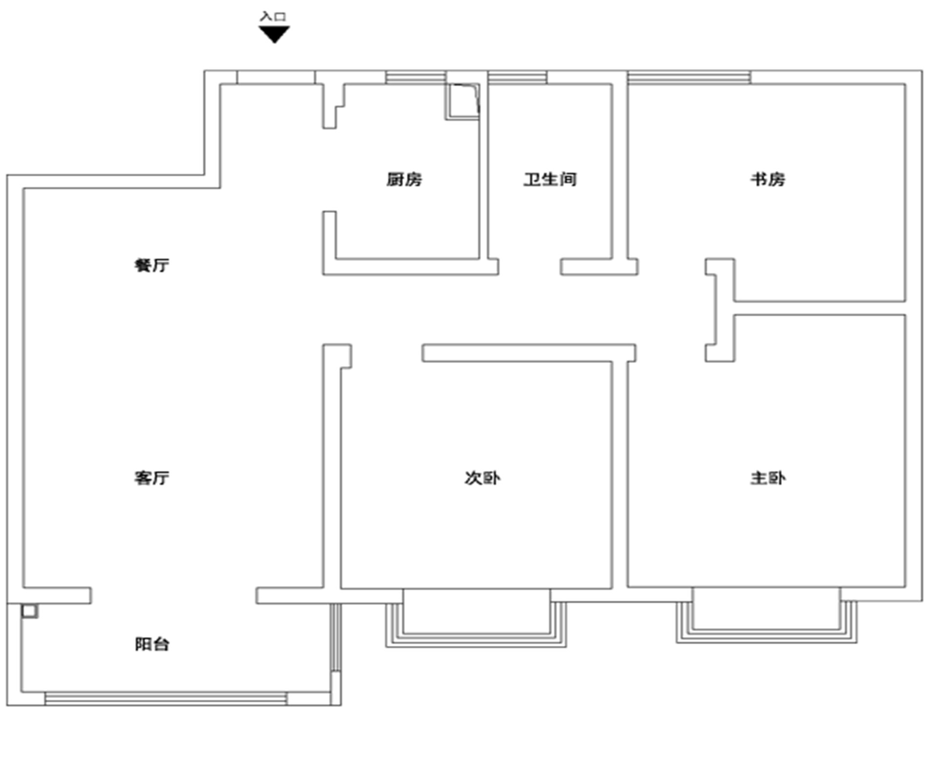 绵阳涪城区404片区永安建筑公司小区3房77.1平米63.8万 绵阳二手房