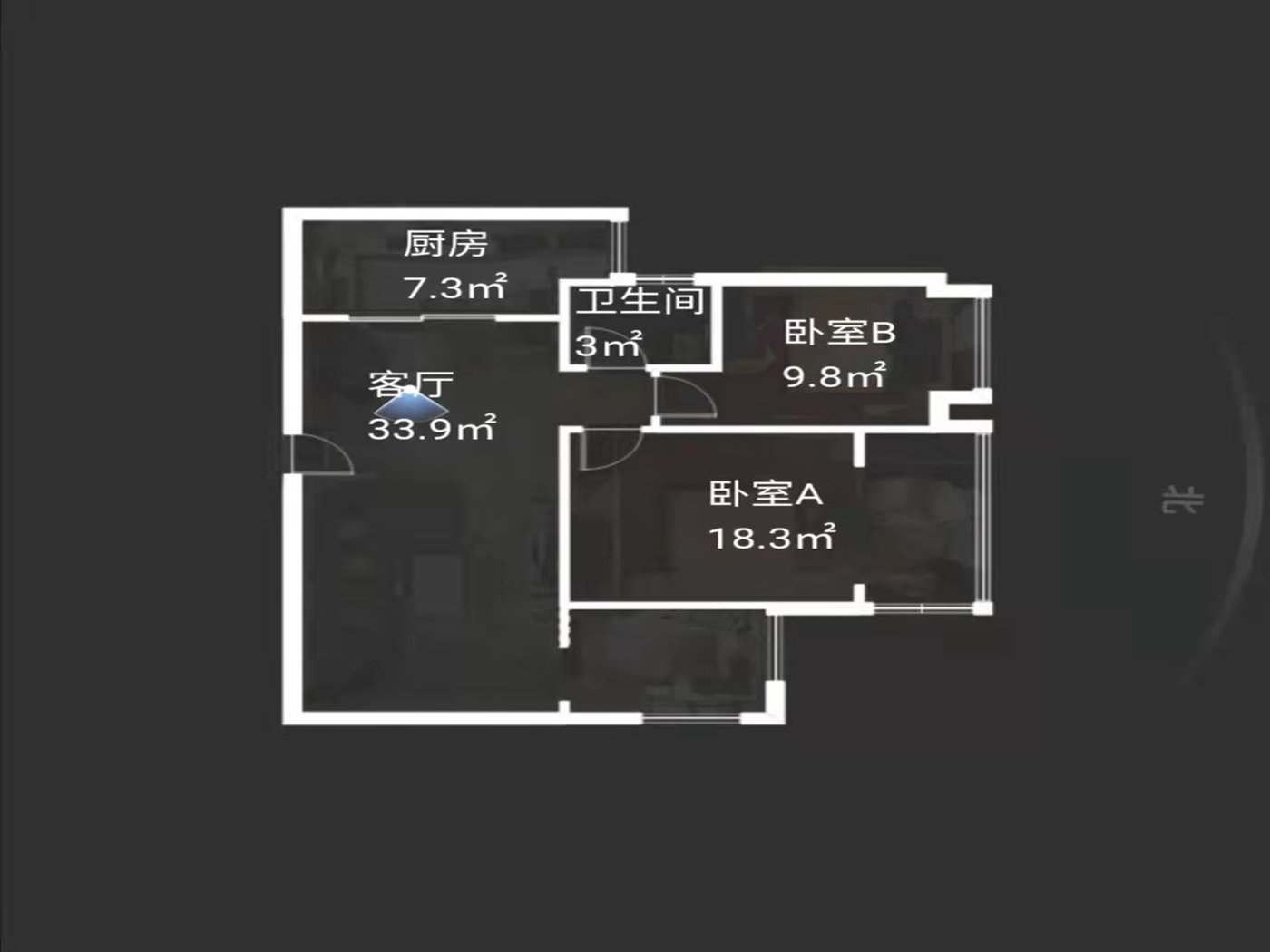 绵阳涪城区 九洲跃进路1958一期2房105万 绵阳二手房