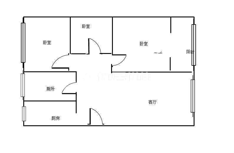 绵阳涪城区御营坝片区御花园2房94.93平米60万 绵阳二手房