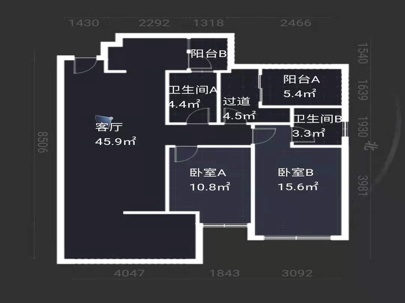 绵阳高水片区 福星上江城三房120万 绵阳二手房