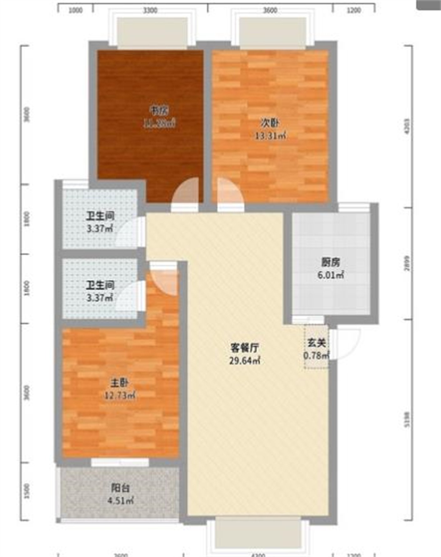 绵阳塘汛片区 福泽园小区六房75万 绵阳二手房