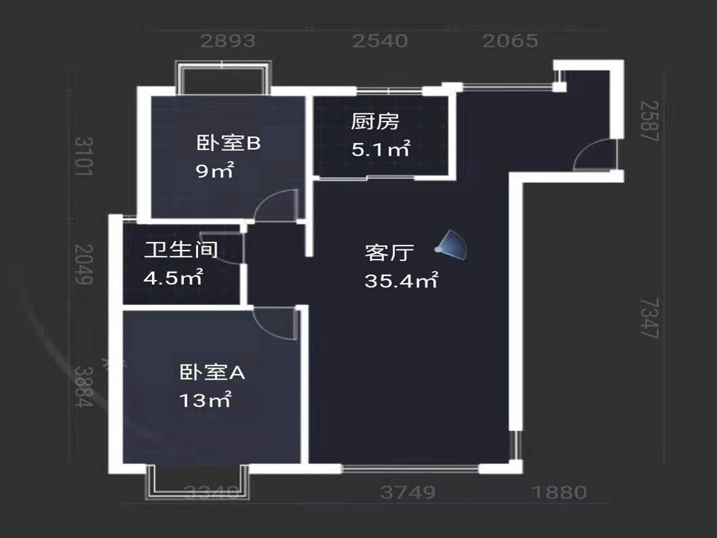 绵阳涪城区 御景名城*兴苑2房80万 绵阳二手房