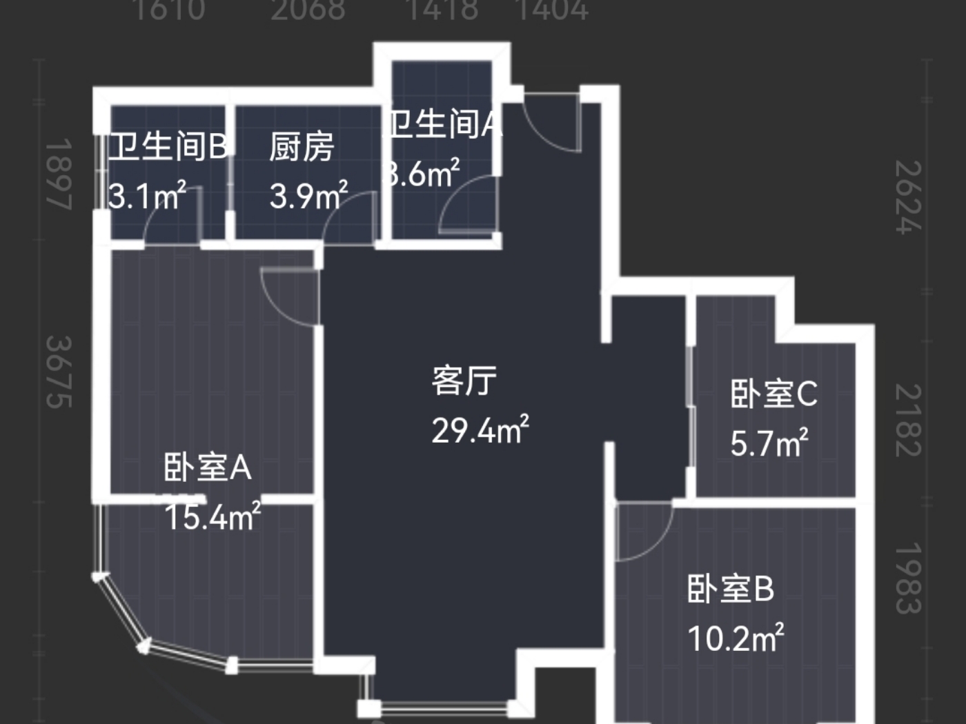绵阳404片区 滨江世纪花园三房108万 绵阳二手房