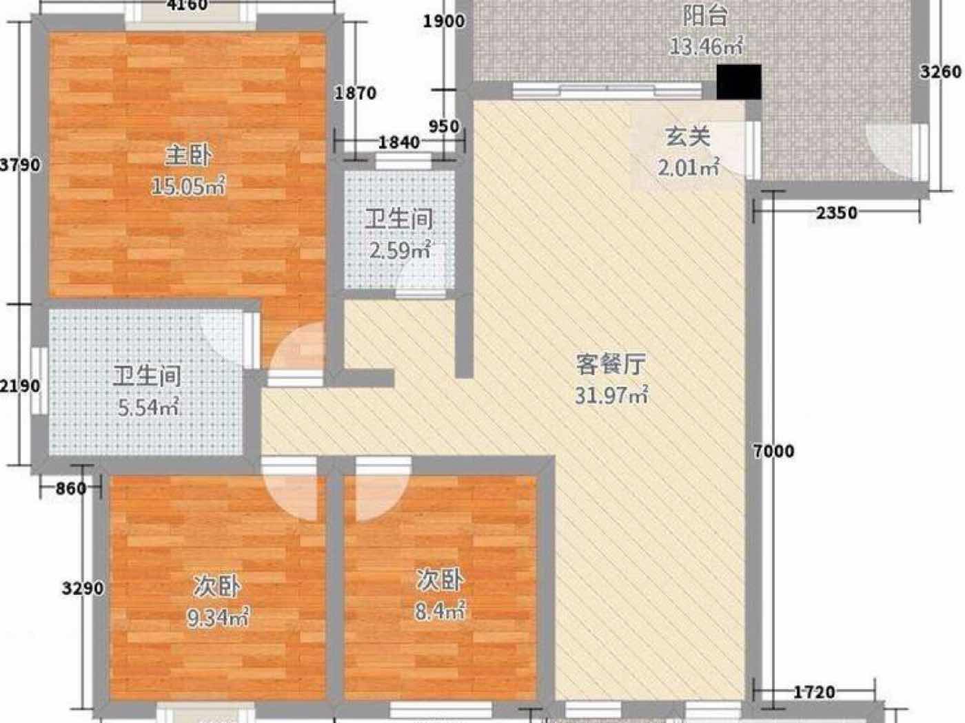 绵阳丰谷片区 钧一嘉园三房52万 绵阳二手房