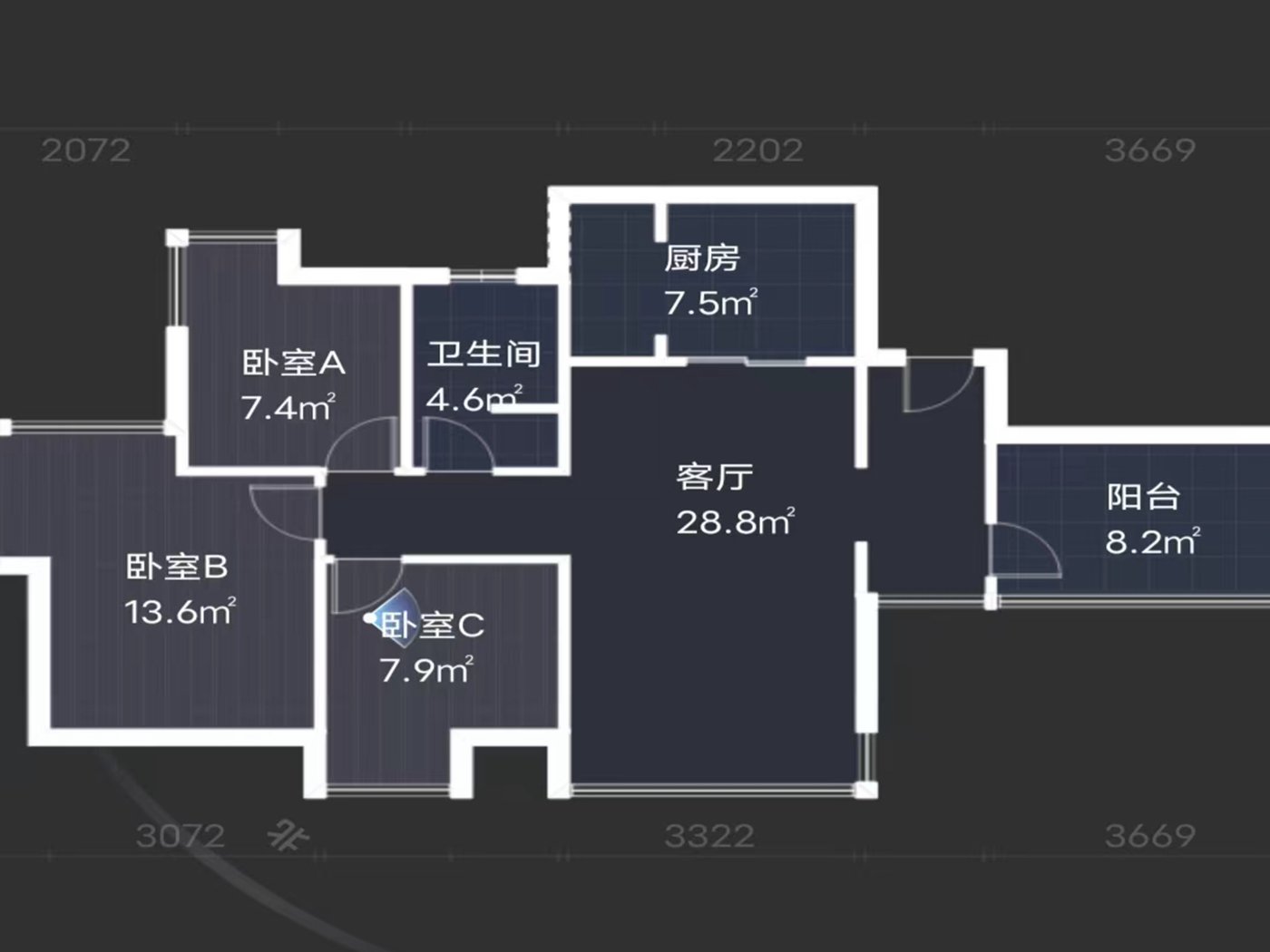 绵阳涪城区 长虹世纪城二期4房88万 绵阳二手房