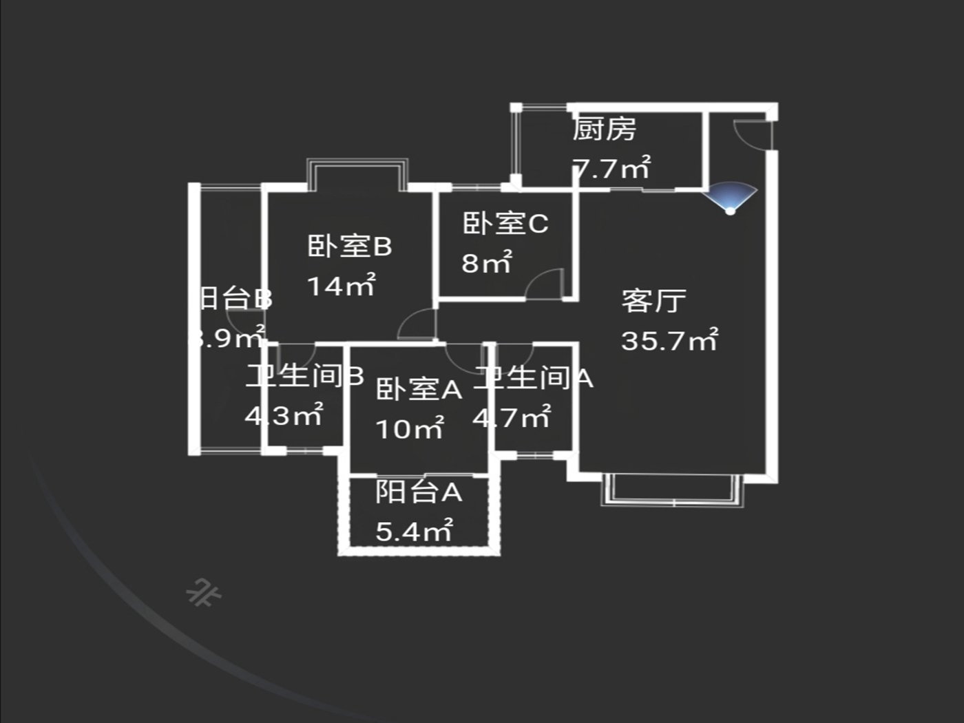 绵阳圣水片区 惠盛花园三房88万 绵阳二手房