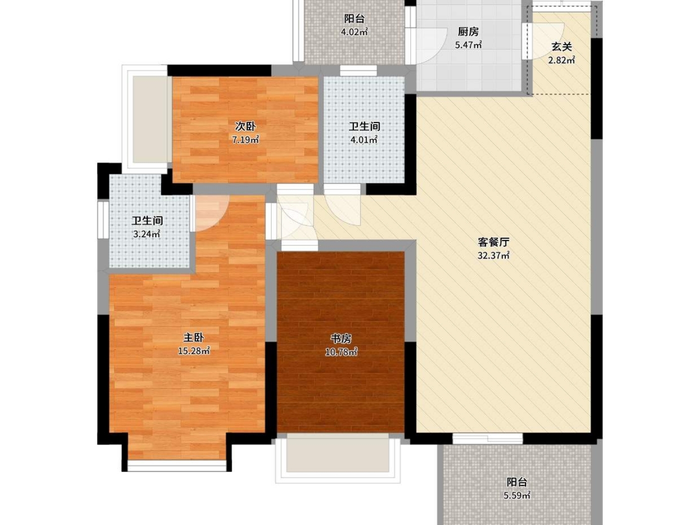 绵阳高新区 鹏业小区3房62万 绵阳二手房