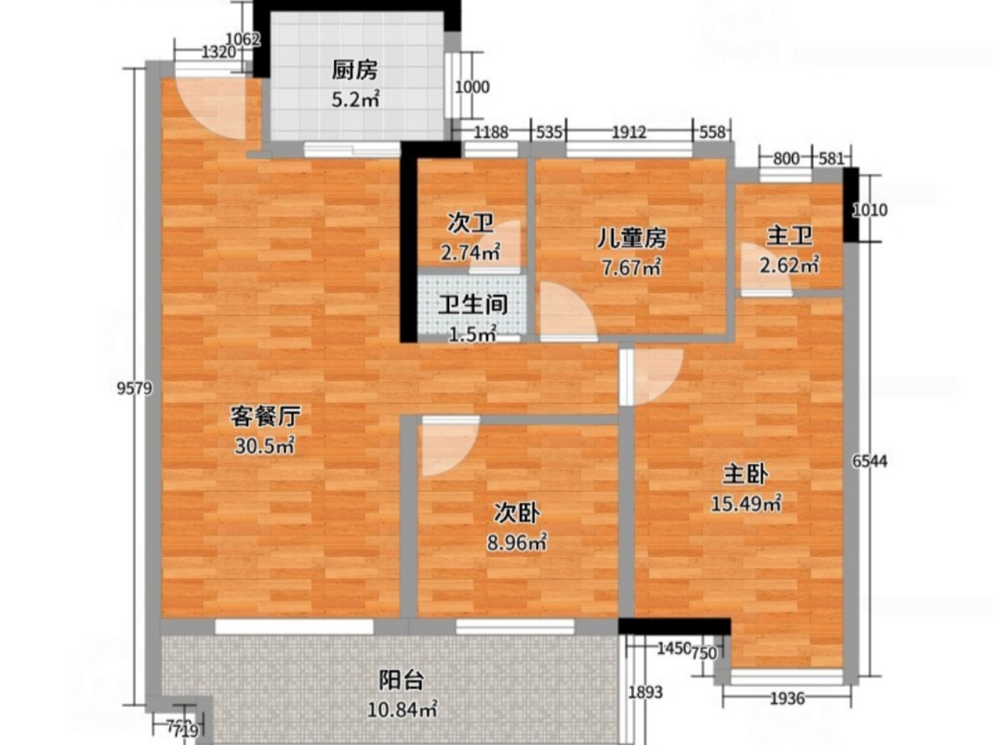 绵阳双碑片区 中沅广场三房92万 绵阳二手房