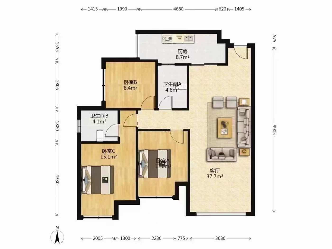 绵阳经开区 丰谷南街自建房2房350元/月 绵阳租房