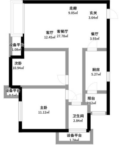 绵阳金柱园片区 富临东方广场两房1700元/月 绵阳租房