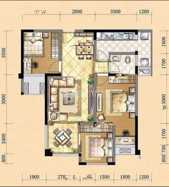 精装 3房 85.96m² 福星上江城A区 涪城区 86.8万元 位置好、格局超棒、现在空置、随时入住