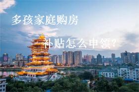 多孩家庭购房，补贴怎么申领？