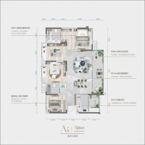 A户型 建筑面积126㎡