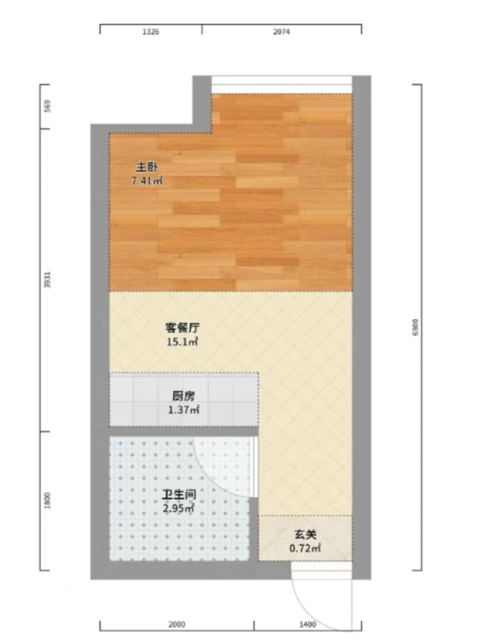 绵阳800元/月福星都市时尚1室好房 绵阳租房