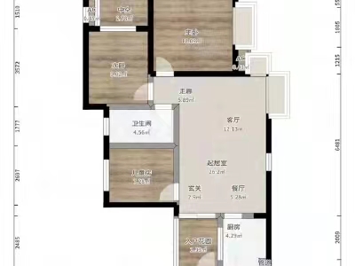绵阳兴发金域丽江，3室2厅1卫，93.00㎡，精装，售价69.80万 绵阳二手房