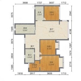 绵阳温莎国际社区，3室2厅2卫，99.00㎡，精装，售价102万 绵阳二手房