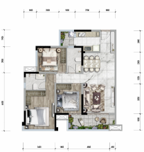 领地国际社区5期在售户型建面区间约107—129㎡，均价约8500元/㎡