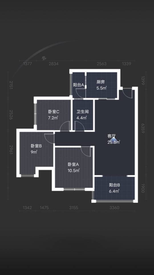 绵阳东原长洲精装修三室，朝南户型，采光极好，停车方便 绵阳二手房