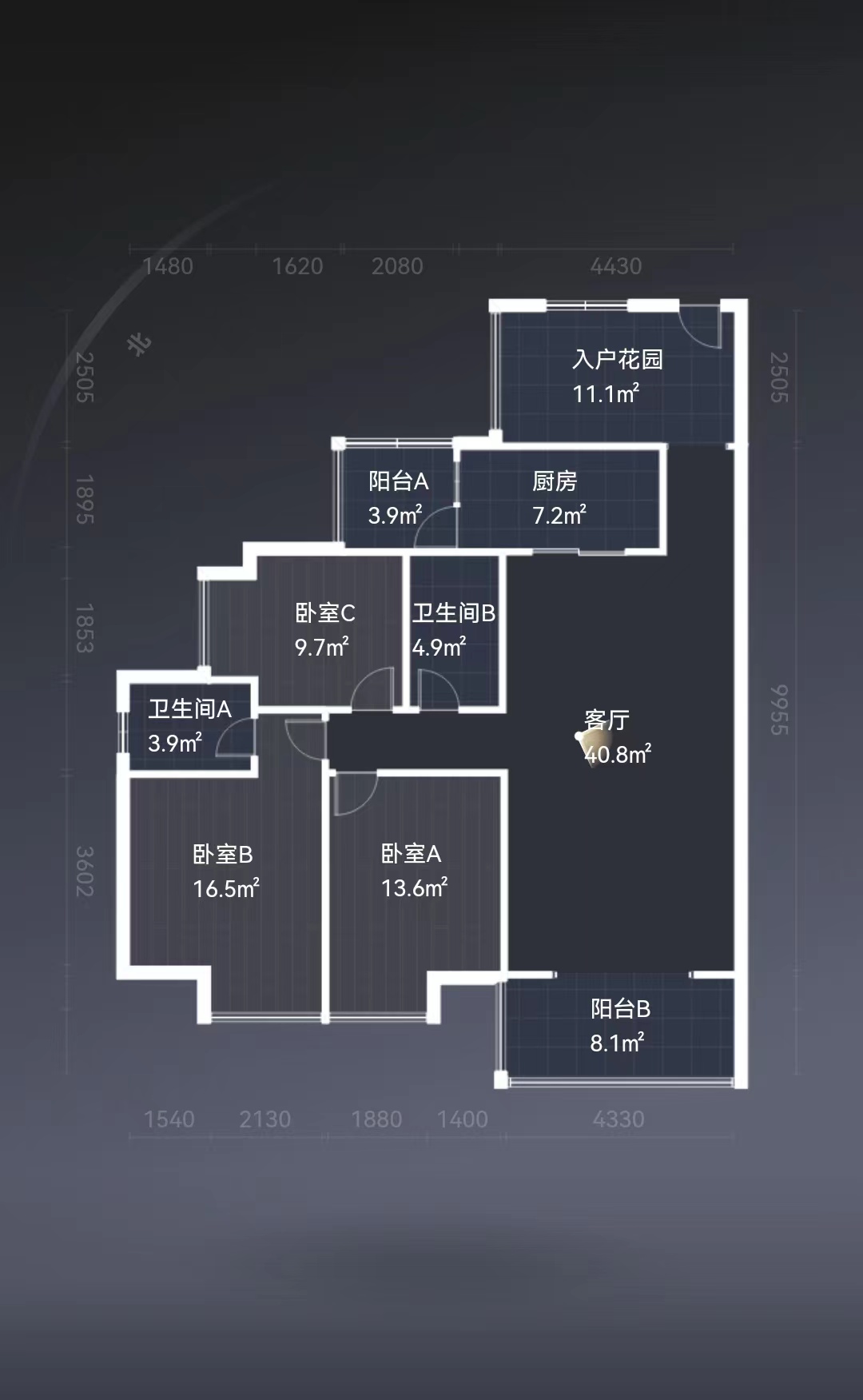绵阳太阳城二期，3室2厅2卫，127.94㎡，精装，售价109万 绵阳二手房