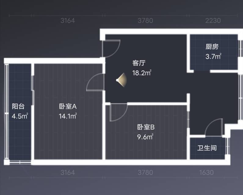 绵阳银峰小区，2室2厅1卫，60.00㎡，租金500.00元/月 绵阳租房
