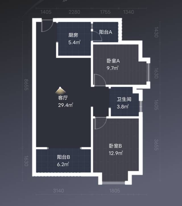 绵阳万向·西界莎拉，3室2厅1卫，81.77㎡，售价72.8万 绵阳二手房