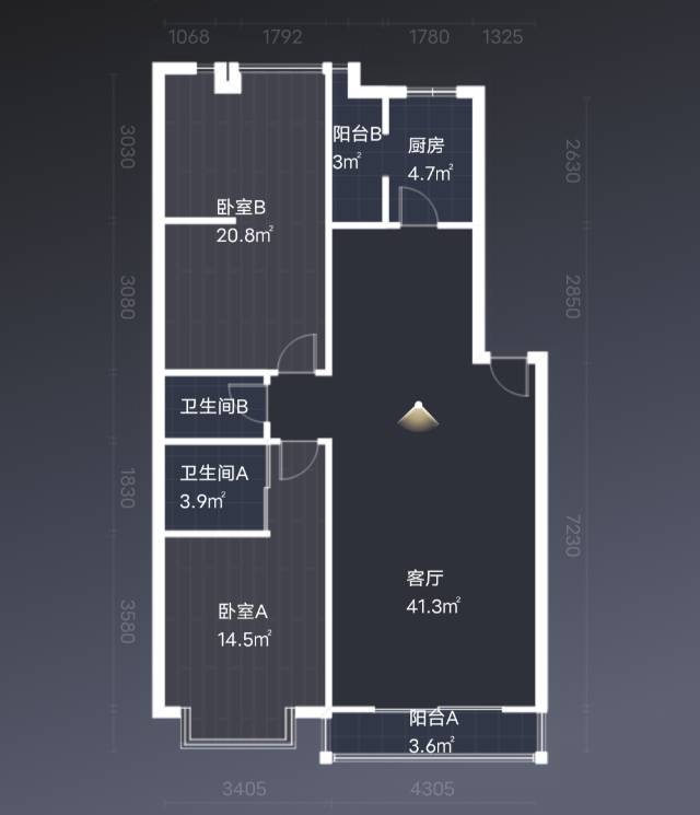 绵阳龙苑新区，3室2厅2卫，111.7㎡，售价60万 绵阳二手房