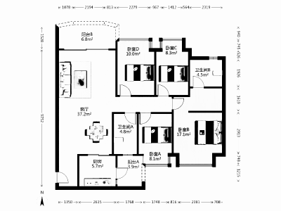 经开区 恒大翡翠湾4房150万