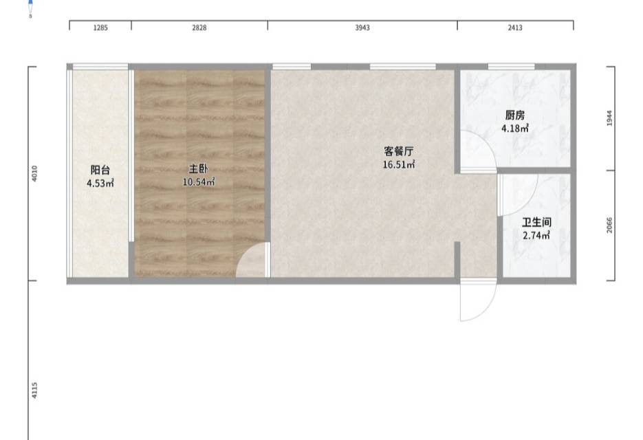 绵阳涪华路7号附8号，1室1厅1卫，50㎡，租金1100元/月 绵阳租房