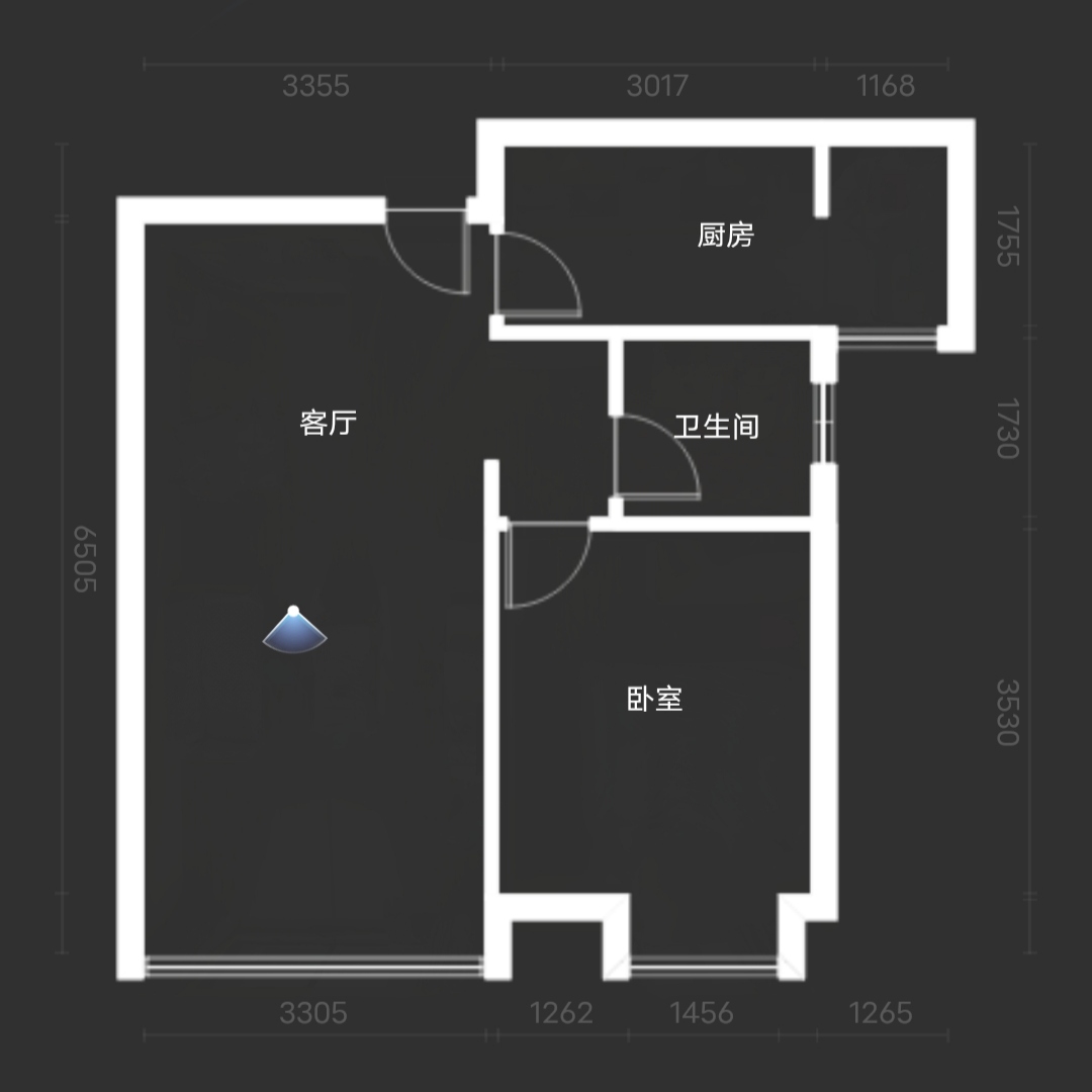 绵阳铂金时代，1室1厅1卫，60.7㎡ 绵阳二手房