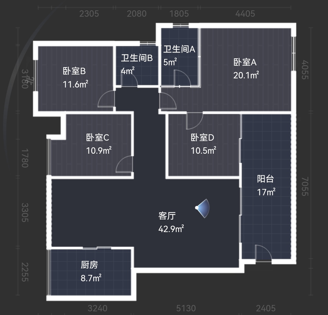 绵阳卓信龙岭.大平层.南北通透.带大入户花园.精装套四 绵阳二手房