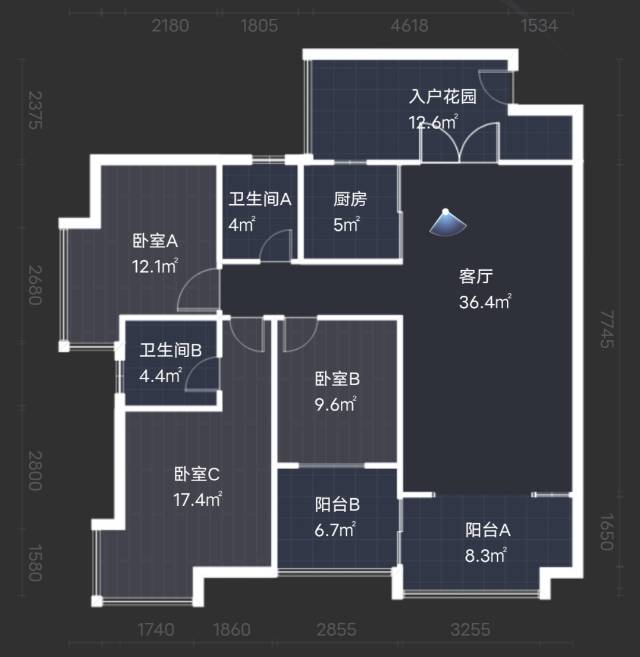 绵阳华润中央公园，3室2厅2卫，99.00㎡，精装，售价160.00万 绵阳二手房