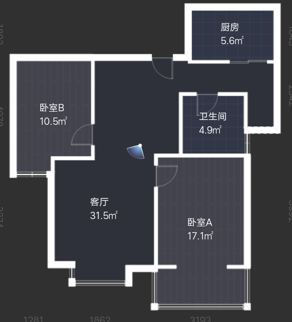 绵阳404片区 滨江世纪花园两房1600元/月 绵阳租房
