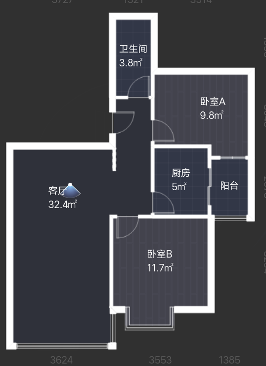 绵阳富临西蜀名居，2室2厅1卫，78.00㎡，精装，租金1200.00元/月 绵阳租房