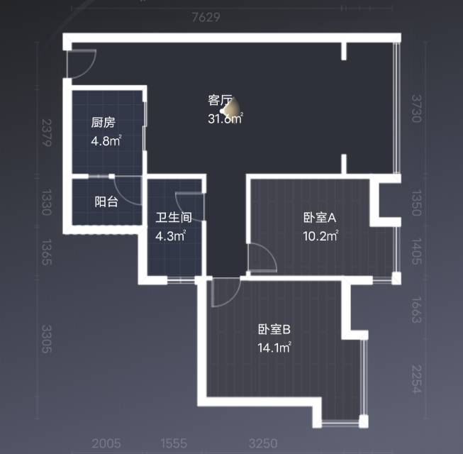 绵阳世隆华都，2室2厅1卫，83㎡，售价62万 绵阳二手房