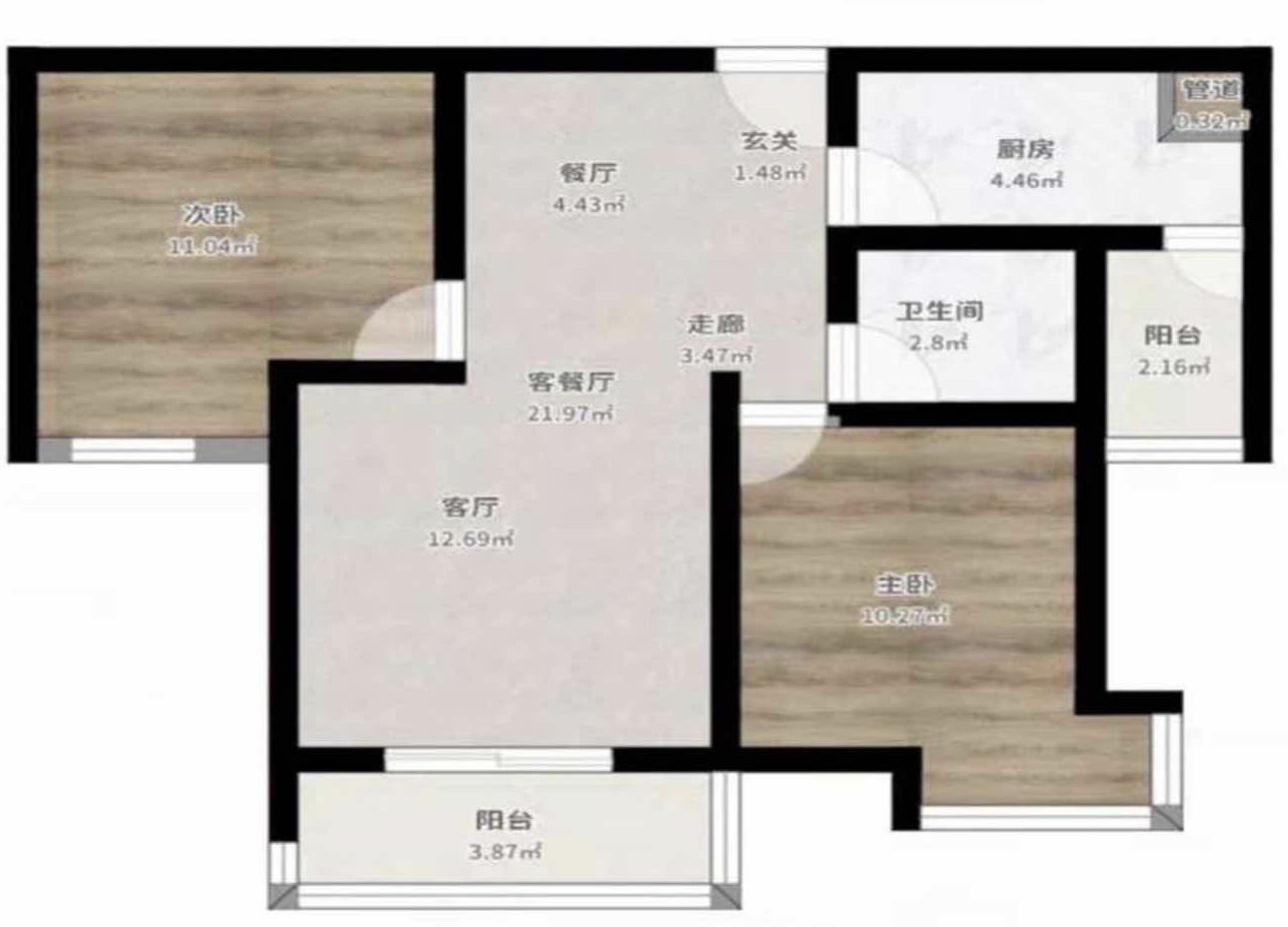 绵阳塘汛片区 卓信金楠天街，精装两房70万，带地暖 绵阳租房