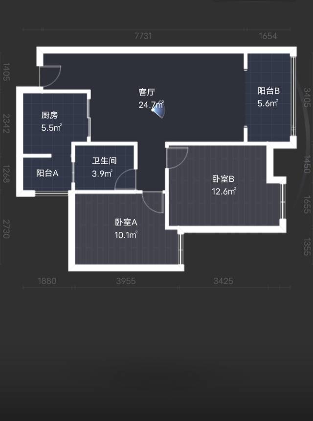 绵阳东原长洲，2室2厅1卫，80.00㎡，精装，租金1700.00元/月 绵阳二手房