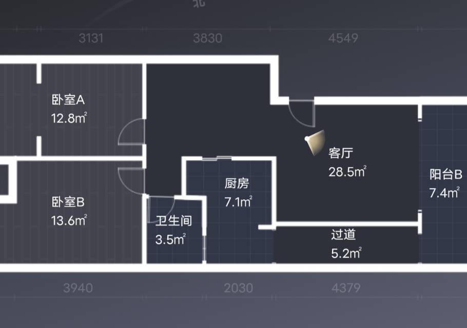 绵阳枫璟398  B区，2室2厅1卫，77.96㎡，售价53万 绵阳二手房
