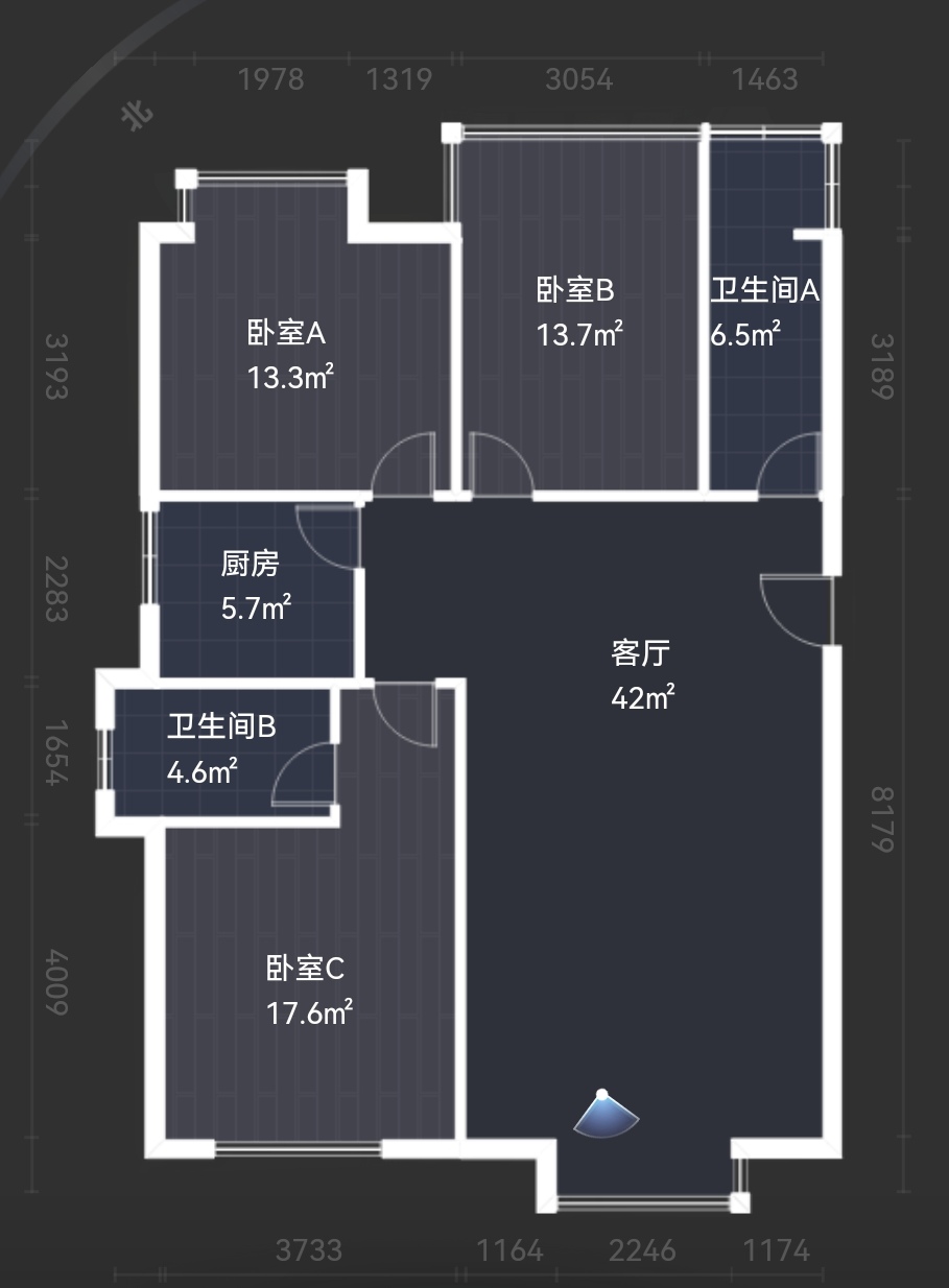 绵阳辰兴优山美郡，3室2厅2卫，113.62㎡，精装，售价98.00万 绵阳二手房