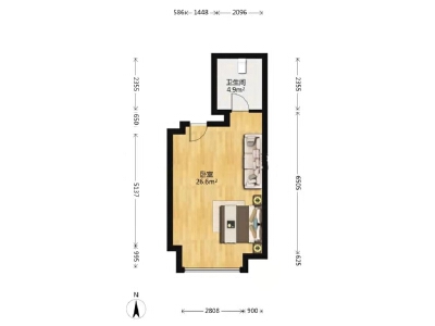 塘汛片区 万达SOHO一房38万
