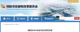 2024绵阳省市重点项目：新开工126个+续建209个全名单