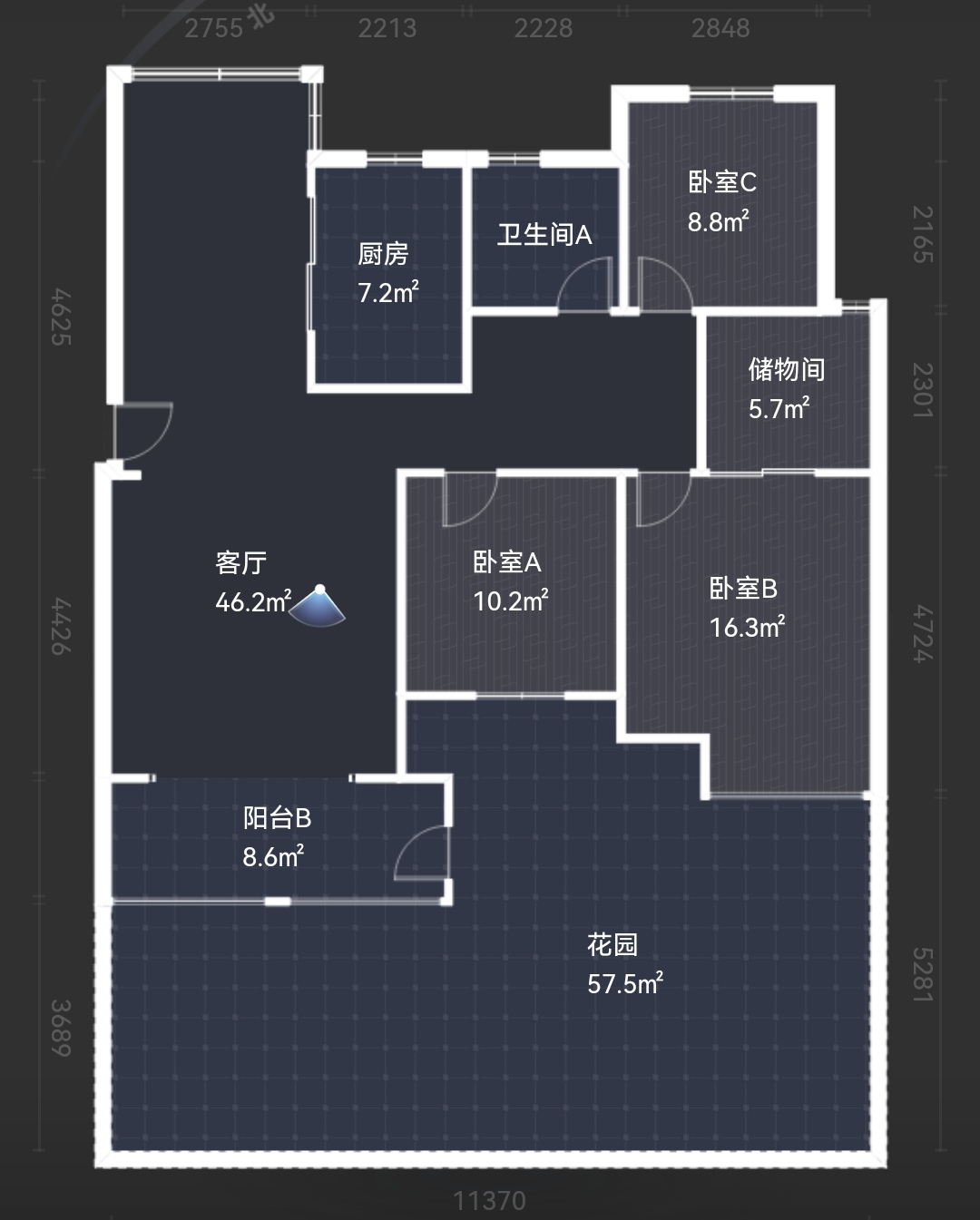 绵阳半山南湾二期.带100平私家花园.精装三房双卫.朝南.直接入住 绵阳二手房