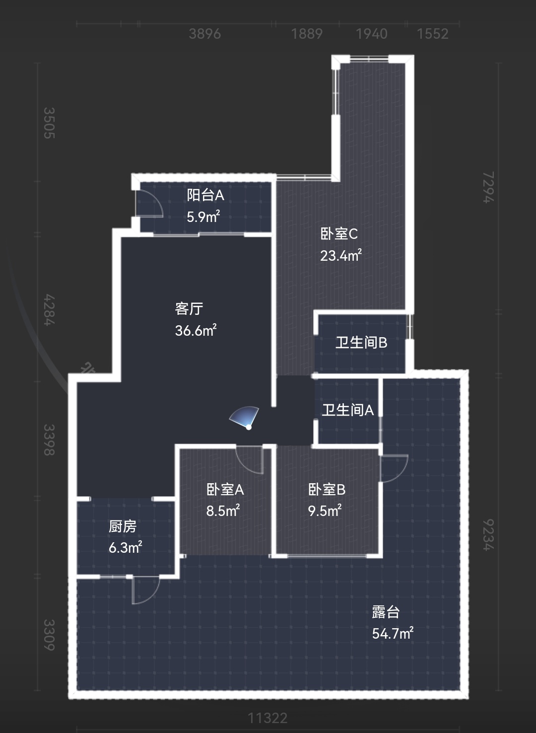 绵阳卓信龙岭.带上下花园+大平台.跃层房.清水套四.任意装修布局. 绵阳二手房