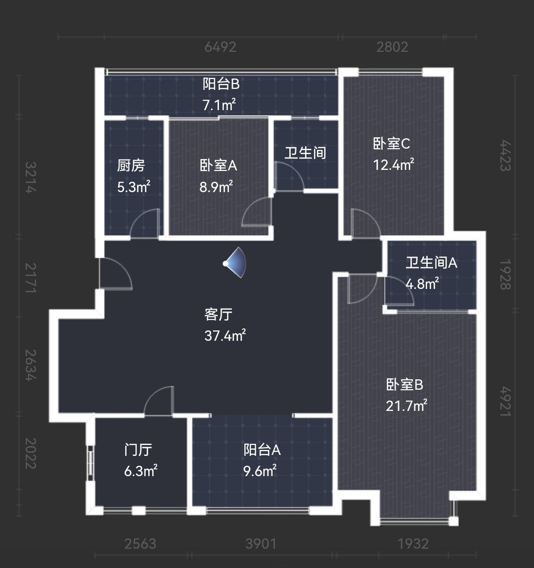 绵阳奥林春天.电梯入户.南北通透户型.直接入住.95万可谈 绵阳二手房